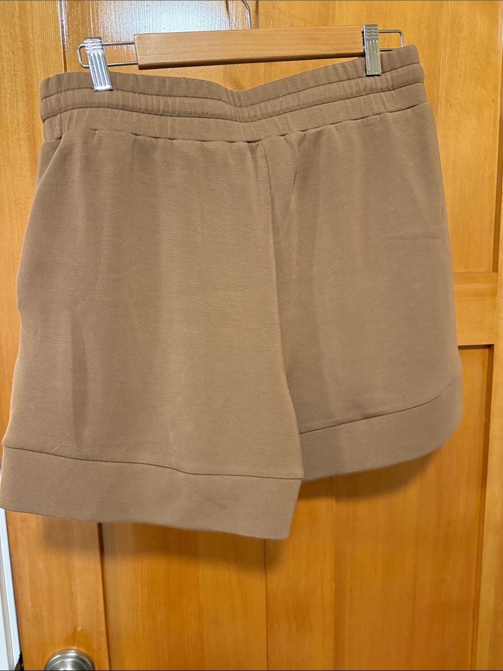 Varley Brown Drawstring Sweat Shorts - Picture 3 of 4